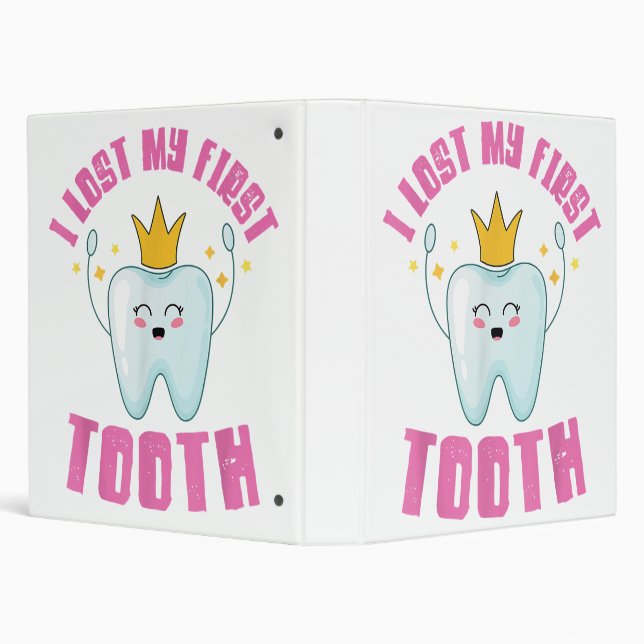 I Lost My First Tooth Teeth Out Kids Gift  Binder (Background)