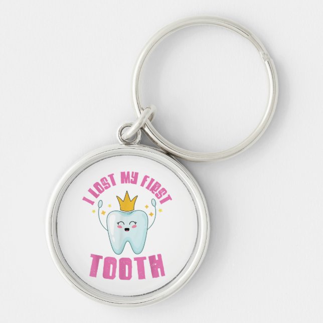 I Lost My First Tooth Teeth Out Kids Gift  Keychain (Front)