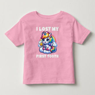 I Lost My First Tooth Unicorn Tooth Fairy Toddler T-shirt