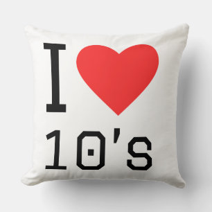 I love 10s throw pillow