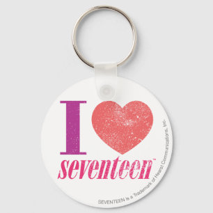 I Love 17 Keychain