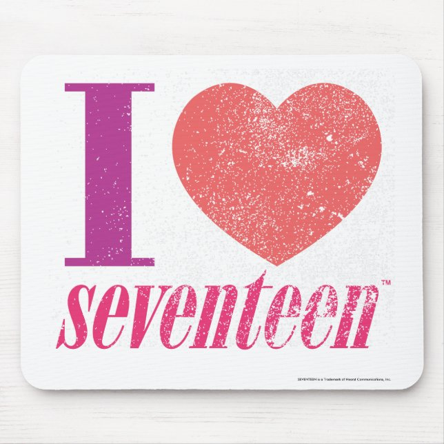 I Love 17 Mouse Pad (Front)