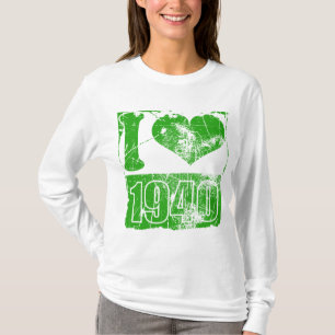 I love 1940 - Green Vintage T-shirt