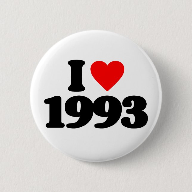 I LOVE 1993 2 INCH ROUND BUTTON (Front)