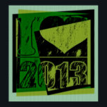 I love 2013 - Hexagonal pixels Pop Art - Poster<br><div class="desc">I love the 2000s</div>