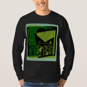 I love 2013 - Hexagonal pixels Pop Art - T-Shirt