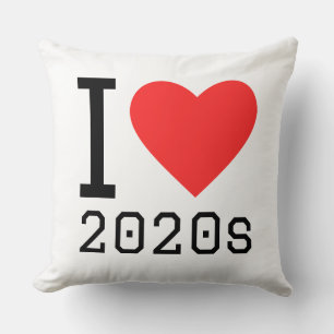 I love 2020s throw pillow