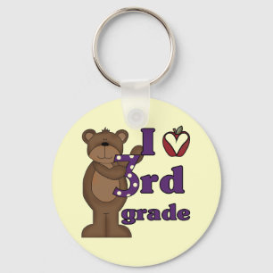 I Love 3rd Grade Tshirts and Gifts Keychain