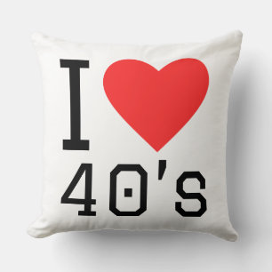I love 40s throw pillow
