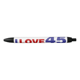 I Love 45 Black Ink Pen