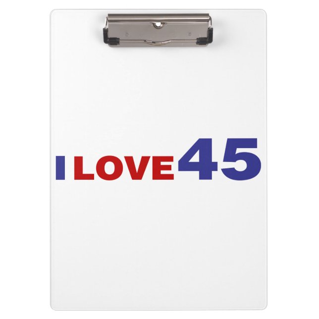 I Love 45 Clipboard (Front)