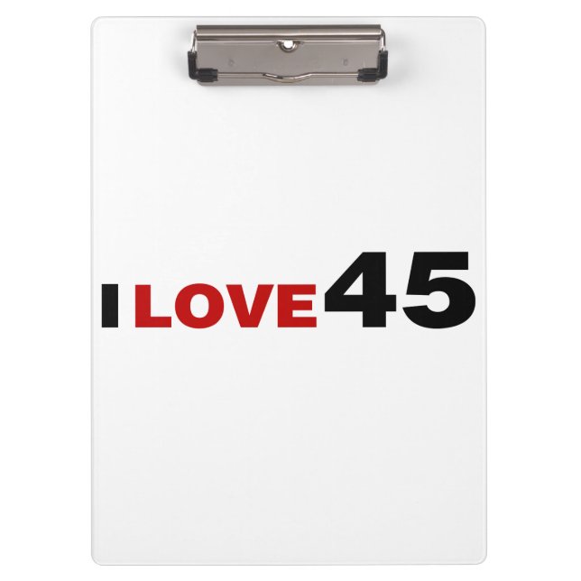 I Love 45 Clipboard (Front)