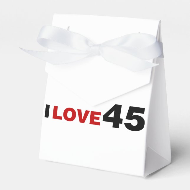 I Love 45 Favor Box (Front Side)