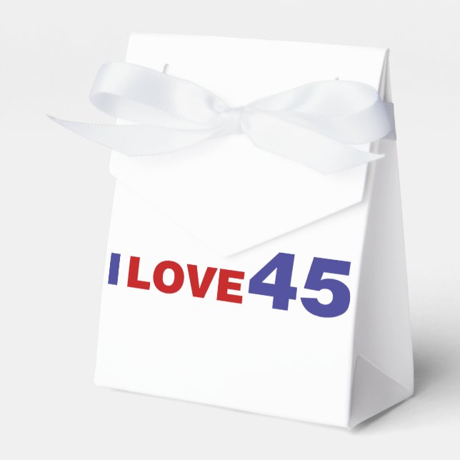I Love 45 Favor Box (Front Side)