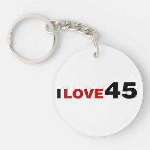 I Love 45 Keychain
