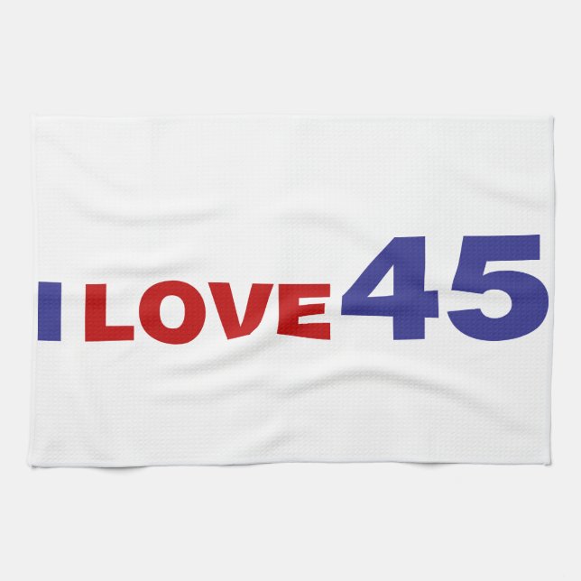 I Love 45 Kitchen Towel (Horizontal)