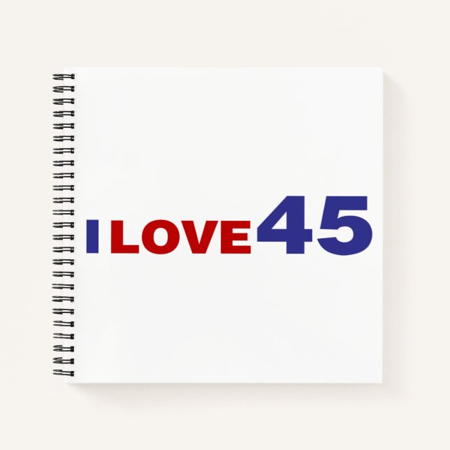 I Love 45 Notebook (Front)
