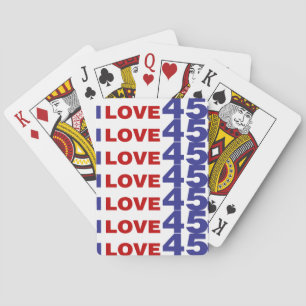 I Love 45 Playing Cards