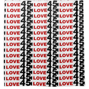 I Love 45 Shower Curtain