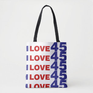 I Love 45 Tote Bag