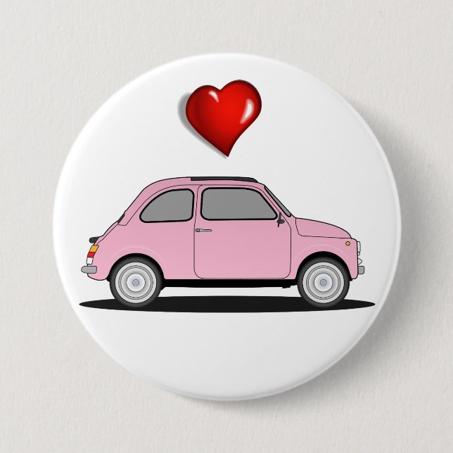 I love 500 3 inch round button (Front)