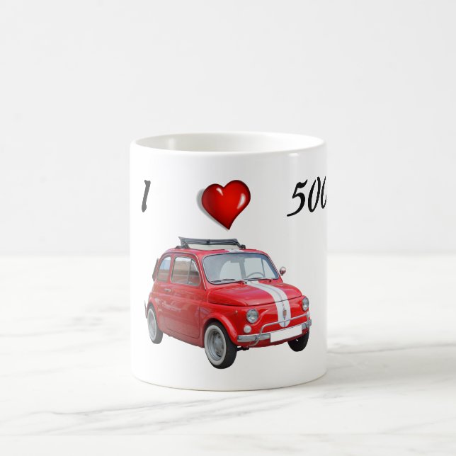 I love 500 coffee mug (Center)