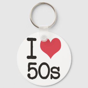 I Love 50s Products & Designs! Keychain