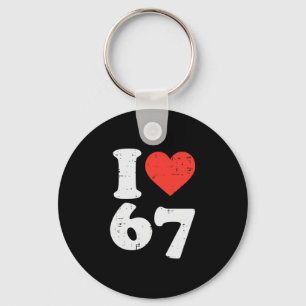 I Love 67 Funny 6 7 Costume Meme Six Seven Kids Yo Keychain