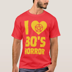 I Love 80s Horror Heart Pentagram Scary Movie Retr T-Shirt