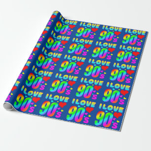 i love 90s  wrapping paper