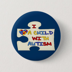 I Love A Child With Autism 2 Inch Round Button