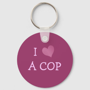 I LOVE A COP KEYCHAIN