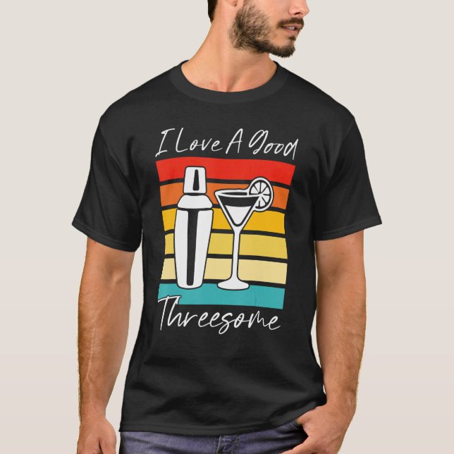 I Love A Good Threesome Mens Womens Meme  Adult Hu T-Shirt (Front)