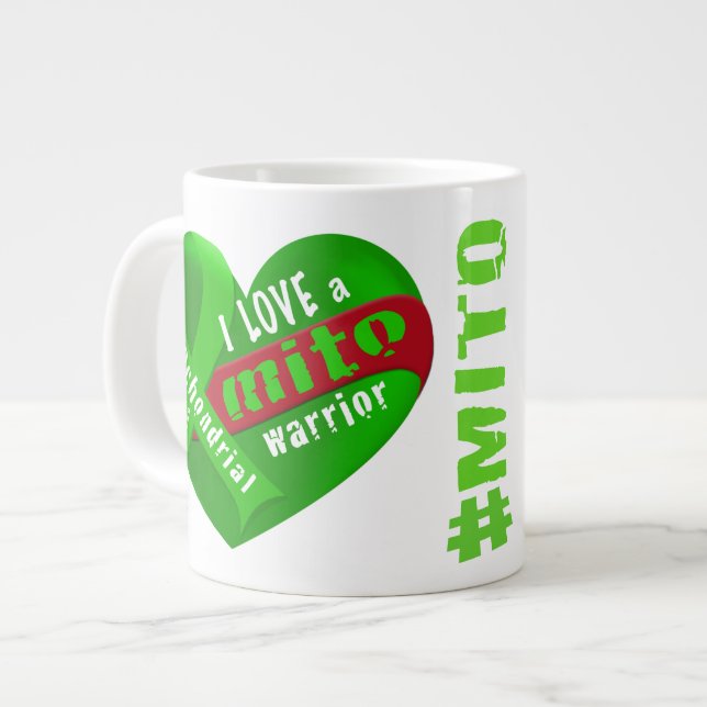 I Love a Mito Warrior Large Coffee Mug (Front Left)