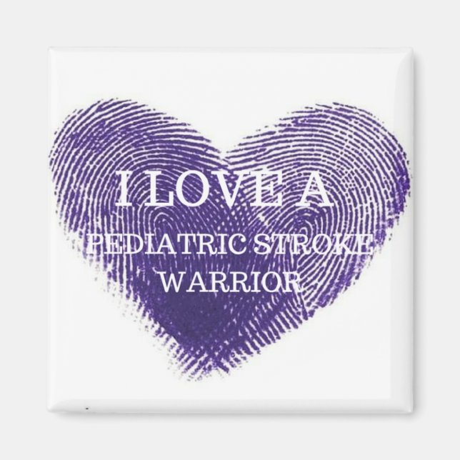 I love a pediatric stroke warrior magnet (Front)