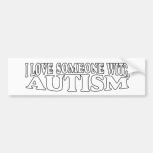 I love a person with autism bumper sticker