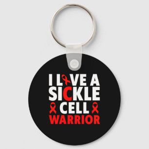I Love a Sickle Cell Warrior - Sickle Cell Awarene Keychain