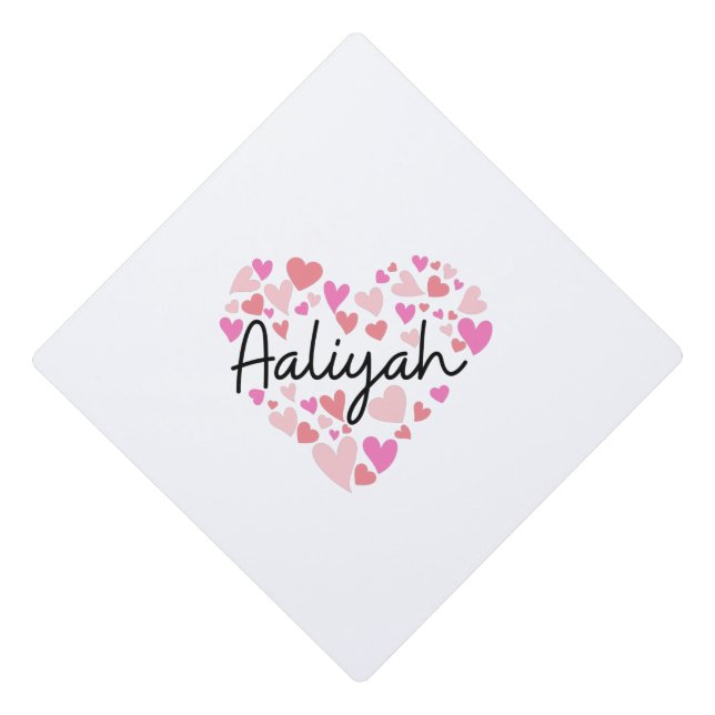 I love Aaliyah Graduation Cap Topper (Front)