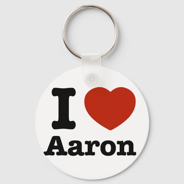 I love Aaron Keychain (Front)