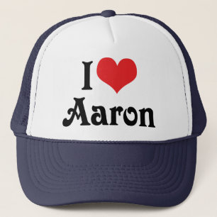 I Love Aaron Trucker Hat