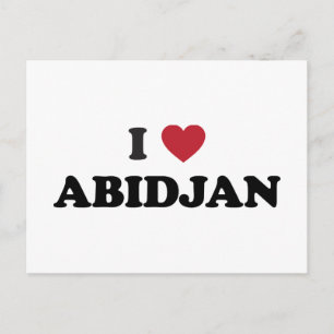 I Love Abidjan Ivory Coast Postcard