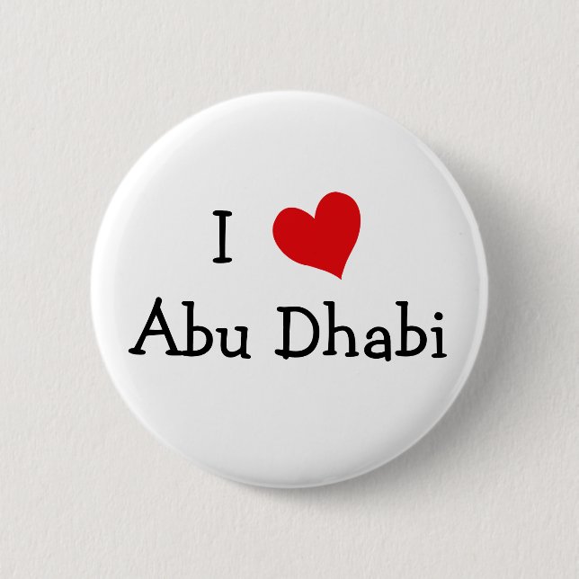 I Love Abu Dhabi 2 Inch Round Button (Front)