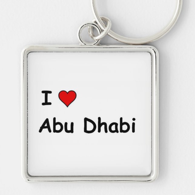I Love Abu Dhabi Keychain (Front)