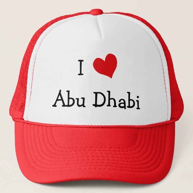I Love Abu Dhabi Trucker Hat (Front)