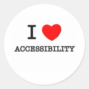 I Love Accessibility Classic Round Sticker