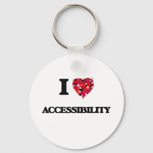 I Love Accessibility Keychain