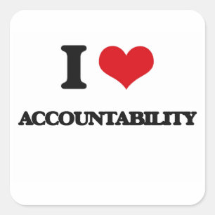 I Love Accountability Square Sticker