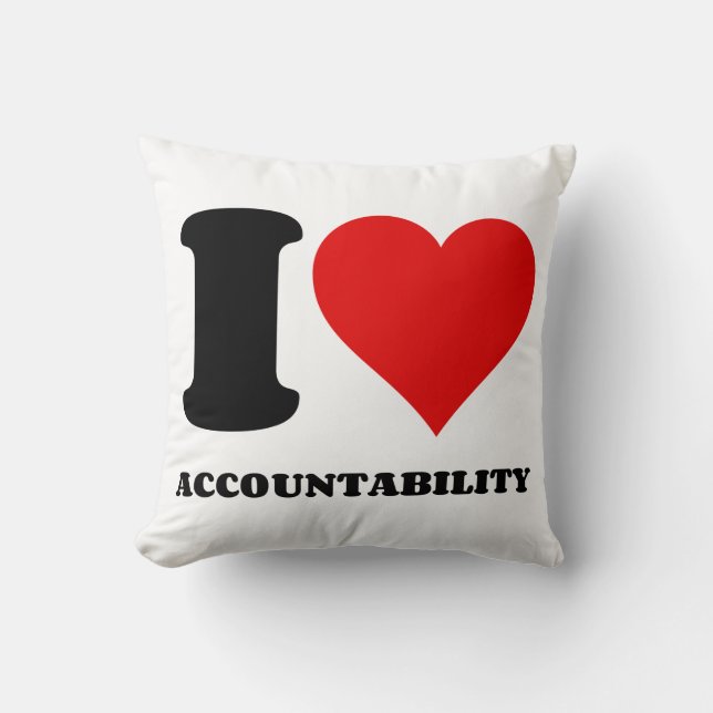 I LOVE ACCOUNTABILITY THROW PILLOW (Front)