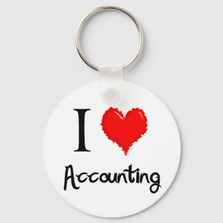 i love accounting keychain