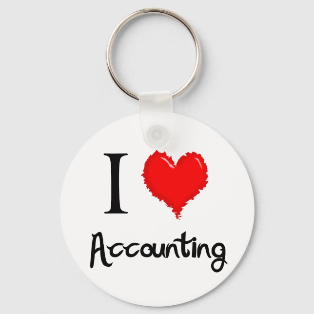 i love accounting keychain (Front)